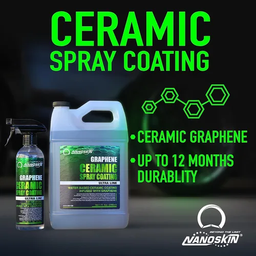 Miniatura 2 de Nanoskin Revestimiento en Aerosol Cerámico de Grafeno de 1 Galón – Aerosol Súper Hidrofóbico a Base de Agua que Sustituye Ceras para Automóviles