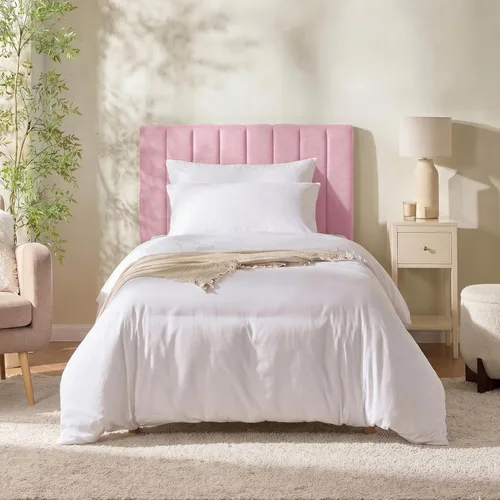 Miniatura 11 de Nestl Upholstered Twin Headboard - Easy Assemble Channel Stitched Headboard Twin Size - Wall Mounted Headboards with 3D Soundproof Wall Panels Peel