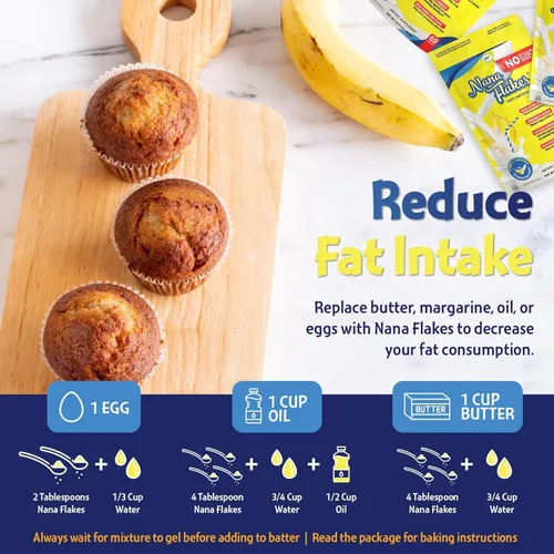 Miniatura 4 de Nutritional Designs Nana Flakes - Polvo de plátano 100% natural, soporte digestivo, fuente de potasio y fibra, sustituto de huevos, mantequilla