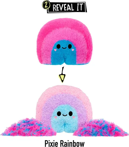 Miniatura 5 de Fluffie Stuffiez Rainbow - Peluche coleccionable grande de 11 pulgadas, desembalaje sorpresa con ASMR abrazable Fidget DIY Fur Pull, pelusa