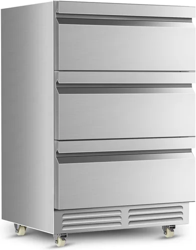 Miniatura 22 de Tylza Vitrina refrigerada para encimera, refrigerador comercial de 2.7 pies cúbicos/78L, vitrina con luz LED, puerta de vidrio doble, 32-54°F