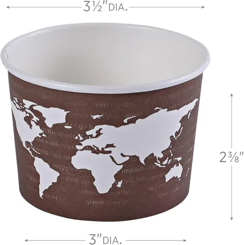 Miniatura 3 de Eco-Products, Inc Recipientes para sopa con diseño del mundo, Mixto, 1000