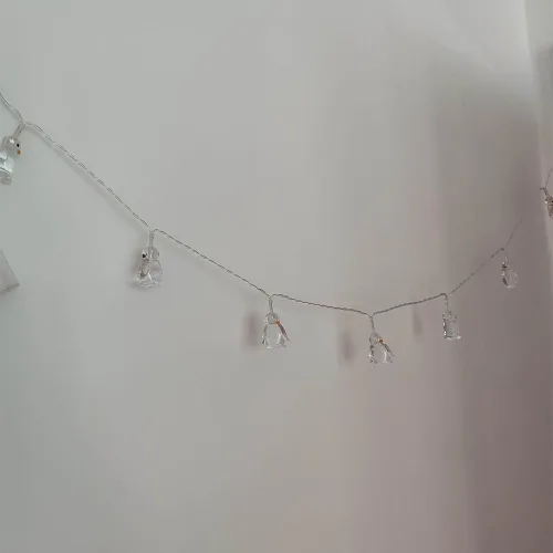 Miniatura 4 de Lámpara de noche romántica con forma de pingüino decorativo de 1.65M, 10 LED, luz nocturna para el hogar, dormitorio, boda, fiesta, bebé, niño Verde