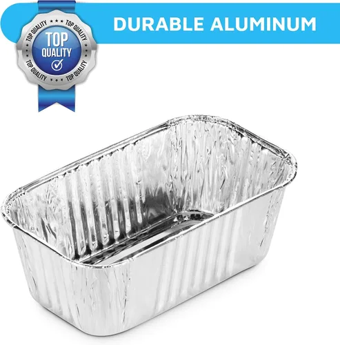 Miniatura 5 de MontoPack Sartenes desechables de aluminio para pan Tamaño estándar profundo de 15.2 x 8.9 cm, recipientes de papel de aluminio extra grueso
