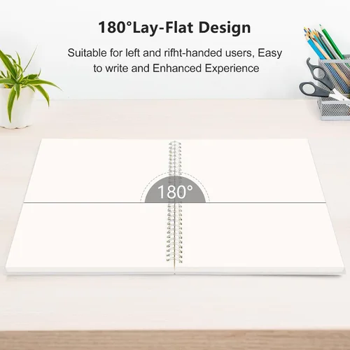 Miniatura 4 de RETTACY Cuaderno de diario en blanco, paquete de 3, 160 páginas por paquete, tamaño mediano A5 (5.7'' × 8.3''), papel grueso de 100 GSM, Transparente