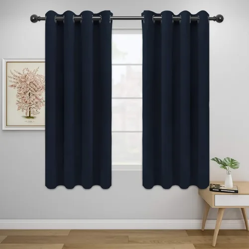 Miniatura 73 de Easy-Going - Cortinas opacas para dormitorio, aislamiento térmico sólido con ojales, cortinas de ventana para reducción de ruido, cortinas