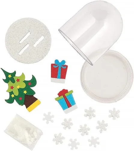Miniatura 2 de Craft County Kit de manualidades de globos con purpurina de nieve de Navidad - Árbol de Navidad Regalos Copos de nieve (hace 2 globos de nieve)