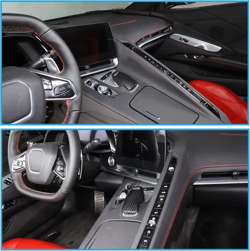 Miniatura 4 de Cubierta de protección de la cabeza de la perilla de la palanca de cambios, ABS, 1 unidad compatible con Corvette C8 Stingray 2020 2021 2022 2023