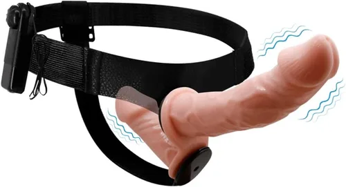 Juguete penetrador de consolador realista de doble cara, correa de dos extremos en el consolador, arnés de doble cabeza, vibrador de penetración de