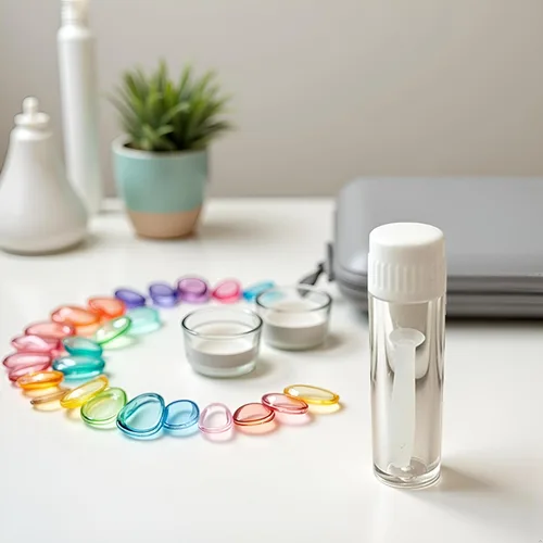 Miniatura 2 de Herramienta de lente de contacto de silicona suave conveniente azul Removedor de émbolo Insertador de lente escleral, para lentes duras suaves