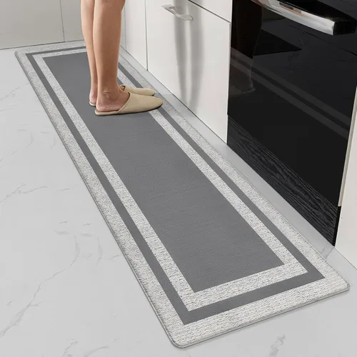 Miniatura 24 de Tapetes antifatiga para suelo de cocina, tapetes acolchados antifatiga de cocina de 17.3 x 27.5 pulgadas, impermeables, antideslizantes, de pie