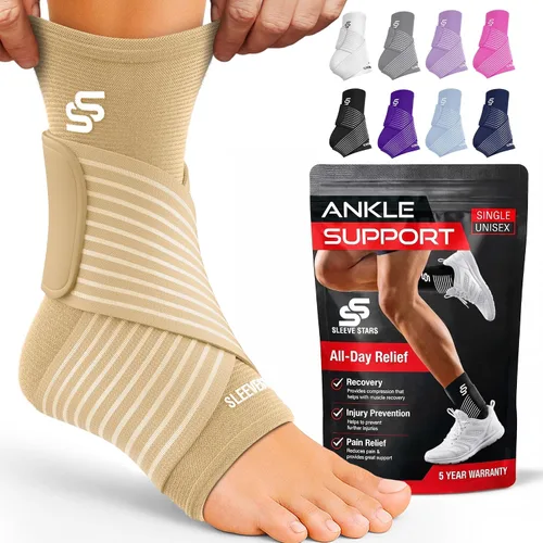 Miniatura 16 de Tobillera Sleeve Stars para mujeres y hombres, tobillera para esguince de tobillo, manga de compresión para alivio de la fascitis plantar, soporte