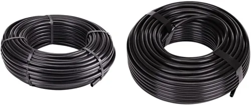 Raindrip 052020P - Manguera de riego por goteo, poliuretano negro de 1/2 pulgadas x 200 pies y 100050211 negro 016010T 1/4 pulgadas por 100 pies, 1