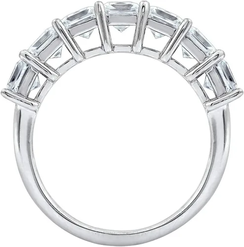 Miniatura 2 de Tienda Essentials Anillo de plata esterlina chapada en platino con circonita cúbica de corte princesa Infinite Elements (1 cttw, 2 cttw, o 3 cttw)