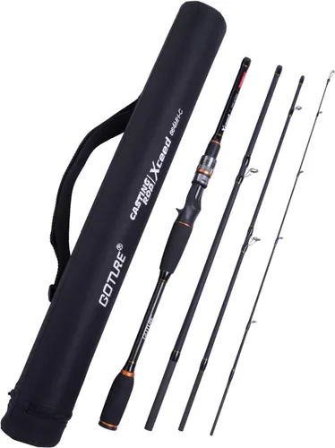 Miniatura 18 de Goture Cañas de Pescar de Viaje, Caña de Pescar de 4 Piezas con Estuche/Bolsa, Caña de Casting/Spinning, Caña Baitcasting Ultraligera de 7 Pies