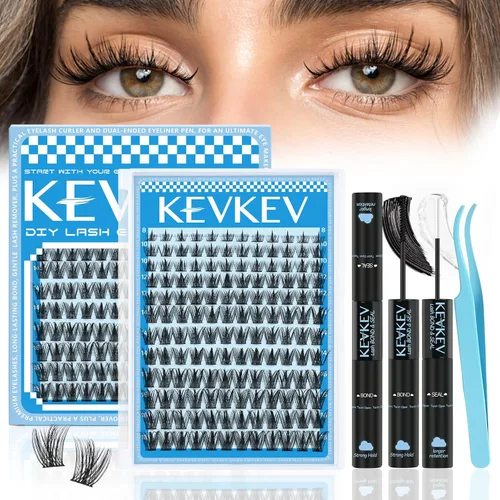 Miniatura 9 de KevKev Lash Cluster Glue, Lash Bond and Seal Lash Glue for Eyelash Clusters Waterproof Strong Hold for 72h Individual Eyelash Glue Non-Irritating