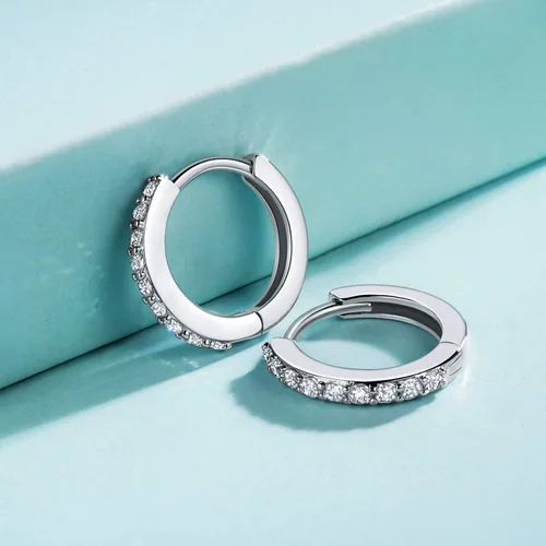 Miniatura 8 de Kainier Aretes de aro chapados en oro de 18 quilates con circonita cúbica, aretes de cartílago, hipoalergénicos para mujeres y niñas, color rosaoro