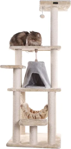 Rascador Armarkat para gatos, estilo árbol, mueble Condo, con una altura de 60 pulgadas a 70 pulgadas