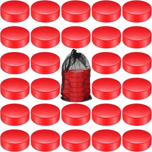 Miniatura 8 de Wettarn Mini discos de hockey sobre hielo de espuma deportiva de 3 pulgadas para interiores con bolsa de malla para niños y adultos, práctica