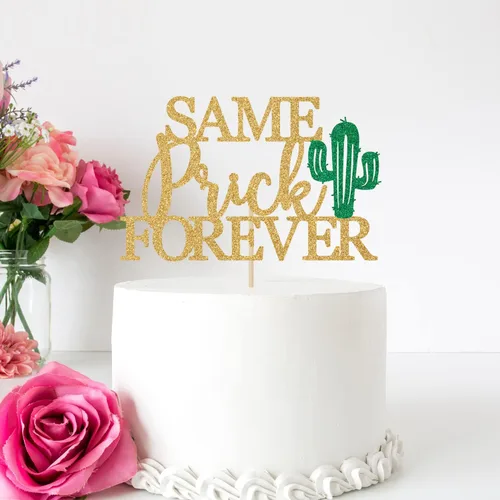 Miniatura 3 de Same Prick Forever - Decoración para tartas mexicanas, decoración de cactus, despedida de soltera, fiesta final mexicana, divertidas decoraciones