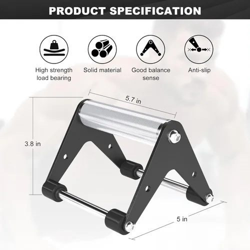 Miniatura 2 de Push Up Bar - Heavy-Duty Stainless Steel Pushup Stands with Non-Slip Base, 500LB Capacity, Portable Home Gym Equipment for Strength Training & Floor
