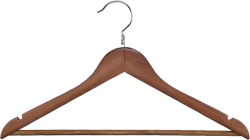 Miniatura 4 de Proman Products KSC9041 Kascade - Perchas de madera, paquete de 50 unidades, diseño único de anillo, para pantalones que ahorran espacio, con barra