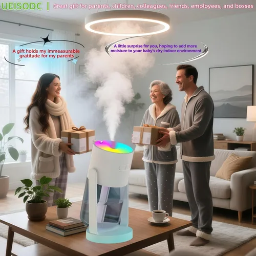 Miniatura 8 de UEISODC humidificador de dormitorio, humidificador USB de escritorio, ambientador de coche, alivia la piel apretada, tos, congestión nasal, alergias