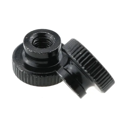 Miniatura 5 de MEETOOT Tuercas moleteadas M5 x 0.031 in de metal negro redondo pomos redondos tuercas de mano para piezas de impresora 3D