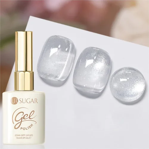 Miniatura 15 de UR SUGAR Crystal Cat - Esmalte de uñas de gel magnético para ojos, color gris, 0.5 onzas líquidas, esmalte de gel magnético iridiscente