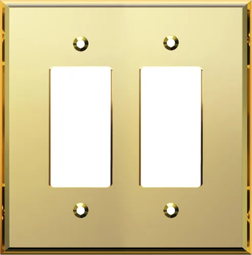 Miniatura 24 de LIDER Placa de Pared Decorativa de Acrílico Reflectante, Placa de Interruptor de Luz Espejada, Cubierta de Tomacorriente de Plexiglás, Vidrio Dorado