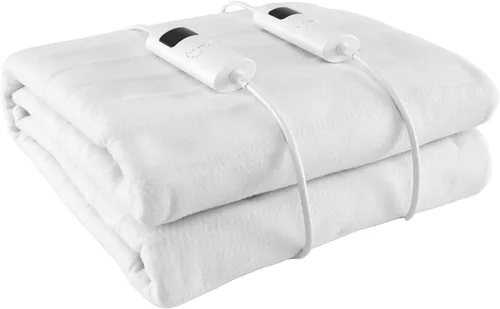 Giantex Cubrecolchón térmico tamaño Queen, funda de colchón eléctrica con doble control, 8 ajustes de calor, temporizador de 10 horas, protección