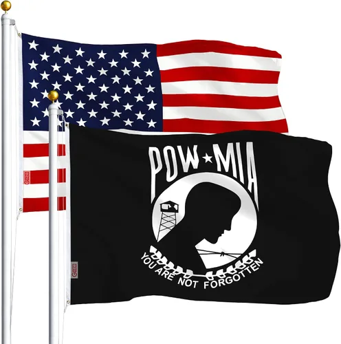 Miniatura 11 de G128 Paquete combinado: bandera estadounidense de 3 x 5 pies 75D impresas estrellas y bandera del estado de California 3 x 5 pies 75D impresa