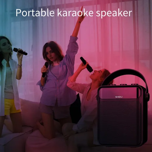 Miniatura 8 de SHIDU Amplificador de voz de 40 W con micrófono inalámbrico de mano, amplificador de voz inalámbrico para profesor, amplificador de potencia Negro