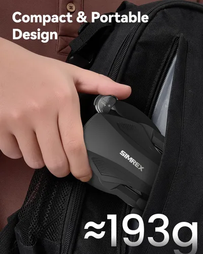Miniatura 8 de SIMREX Dron GPS con cámara para adultos 4K, drones de motor sin escobillas para principiantes, WiFi FPV 5G plegable, retorno automático, flujo Negro