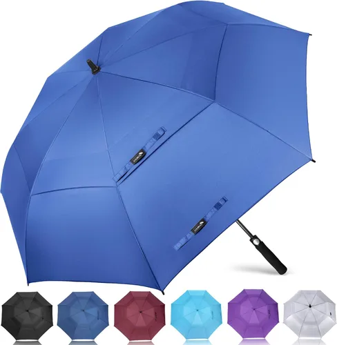 Miniatura 14 de ZOMAKE - Paraguas de golf a prueba de viento, extragrande, de gran tamaño, de doble dosel resistente para lluvia, juegos deportivos y carrito