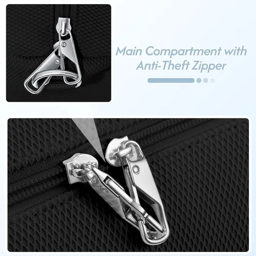 Miniatura 5 de Bolsa de gimnasio antirrobo, Negro