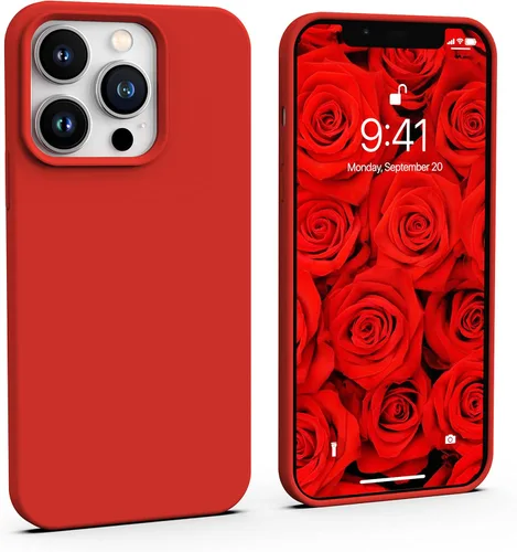 Miniatura 15 de IceSword Compatible con iPhone 13 Pro Max, funda protectora delgada de silicona líquida para teléfono, suave mate lindo para hombres y mujeres, Azul