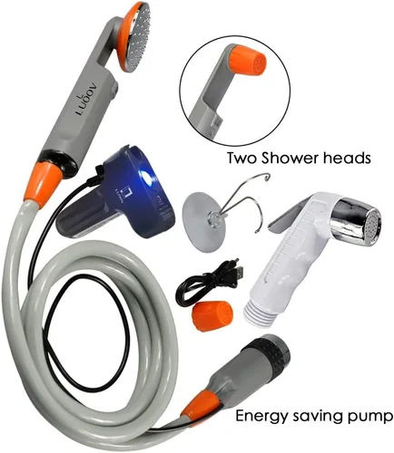 Miniatura 2 de Batería portátil eléctrica de mano para bidé, pulverizador de agua portátil recargable con batería (bidet+ducha)