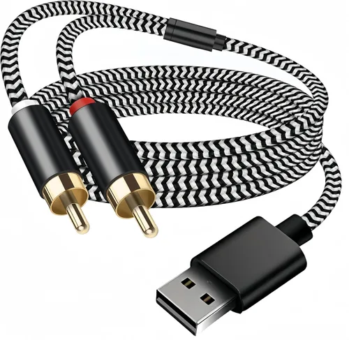 Miniatura 2 de [Certificado MFi] Adaptador auxiliar de audio de iluminación a RCA, cable auxiliar estéreo de 2 machos compatible con i-Phone 14 13 12 11 Pro XS XR