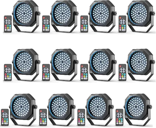 Miniatura 12 de Luz estroboscópica recargable, 60 LED RGB, mini luz intermitente, 30 W con batería estroboscópica con control remoto y modo de control activado por
