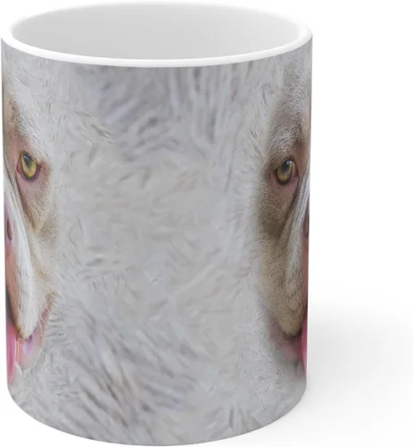 Miniatura 2 de Funny Gifts - Taza de café de cerámica blanca con diseño de perro American Bully de 11 onzas