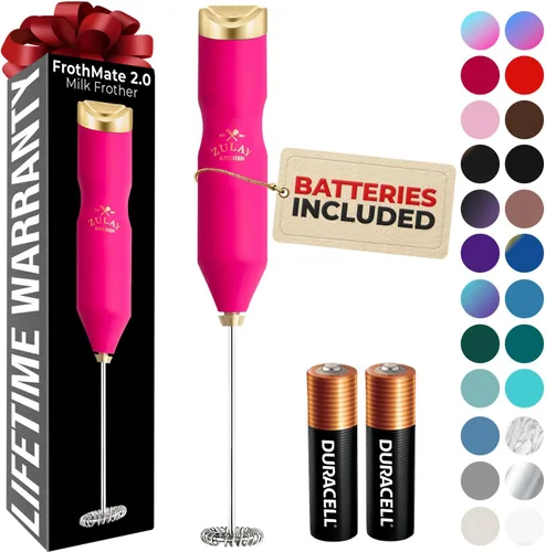 Miniatura 58 de Zulay Kitchen - Batidor eléctrico de mano para café, lattes, capuchinos, matcha y chocolate caliente, mezclador portátil para bebidas, accesorio