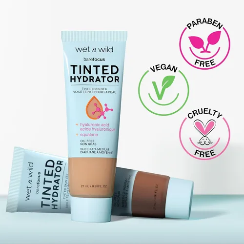 Miniatura 3 de wet n wild - Enfoque sin maquillaje, hidratante entintado, velo entintado para piel, cobertura ligera y acumulable con ácido hialurónico y escualano