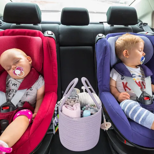 Miniatura 68 de Organizador de pañales para bebé con cuerda de algodón para niña o niño, cesta de almacenamiento portátil para guardería, bolsa de transporte