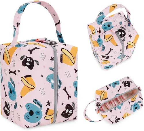 Miniatura 9 de Bolsas húmedas para pañales de tela para bebé, bolsa de pañales impermeable para colgar cápsulas, reutilizable, lavable para cochecito de bebé