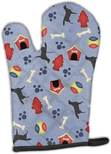 Miniatura 139 de Caroline's Treasures BB4872OVMT - Guante de horno de Navidad Affenpinscher resistente al calor, grueso para sartenes calientes y horno, manopla