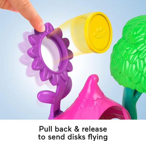 Miniatura 6 de Fisher-Price Imaginext DreamWorks Trolls Toys Flower Fun - Juego de campamento con figura de amapola para juegos de simulación para niños a partir