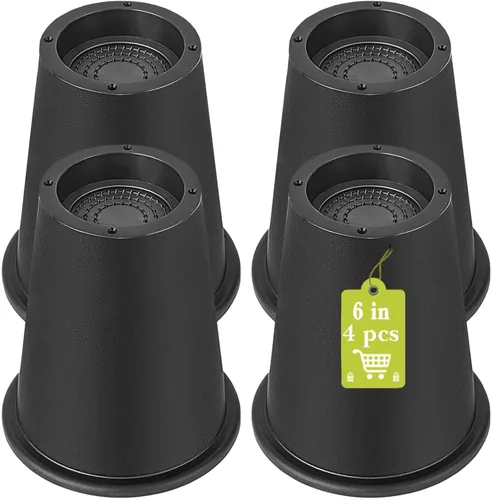 Miniatura 14 de Paquete de 12 elevadores de muebles de 1 pulgada, elevadores de cama ajustables resistentes para mesa, escritorio, sofá, silla, gabinete, marco