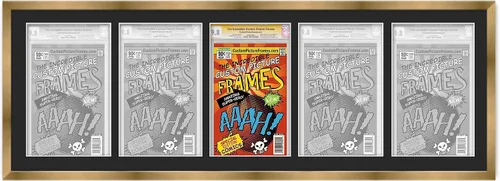 Miniatura 67 de Marco negro para cómics graduados Marco completo de cómics con paspartú de conservación negro y acrílico de grado UV Hecho para exhibir (6)