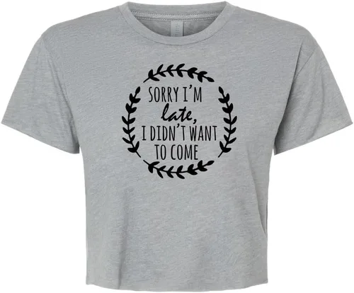 Women's Screen Printed Crop Tee, Shirts With Sayings